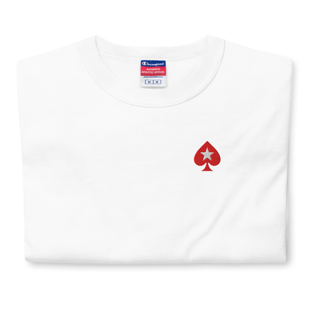 CHAMPION® Heavyweight Tee — “Red Spade” White | Heritage Edition